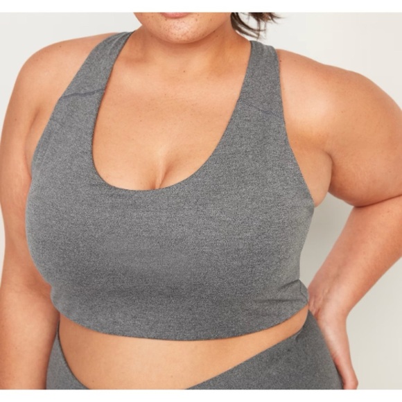 Old Navy PowerSoft Sports Bra Grey - Picture 1 of 8